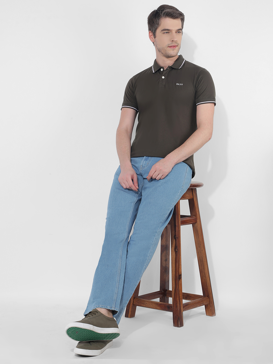 Numero Uno Men Solid Blue Jeans